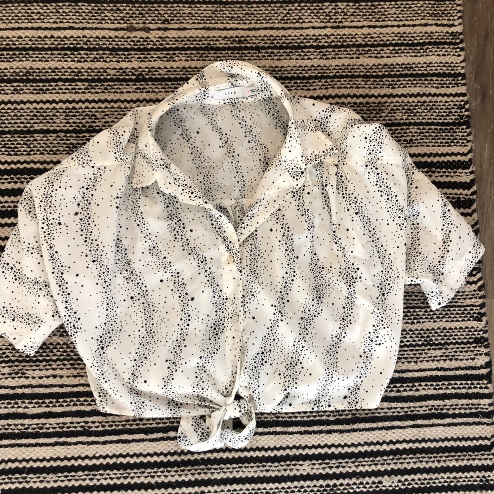 Crop tie star shirt